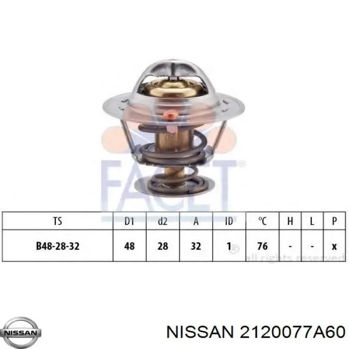 Купить 2120077A60 Nissan/Infiniti Автомобильный термостат