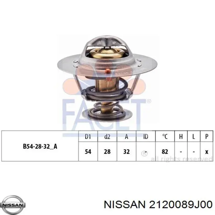 2120089J00 Nissan термостат