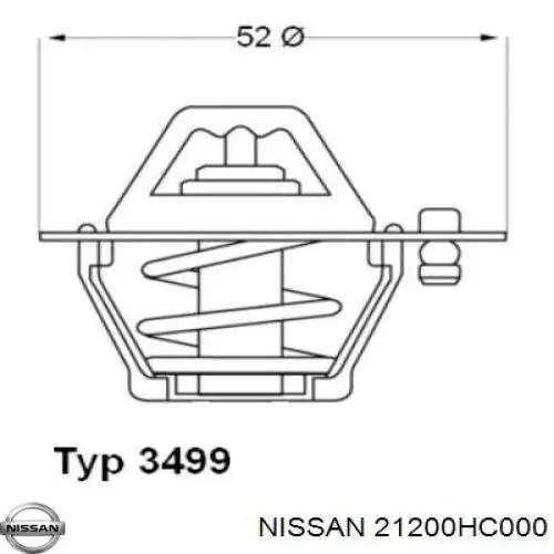 Термостат в корпусе Nissan/Infiniti 21200HC000 цена, от 7.19 USD