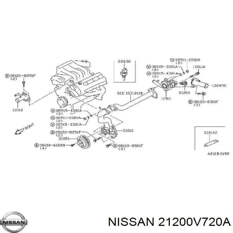  Nissan/Infiniti 21200V720A цена, от 16.64 USD