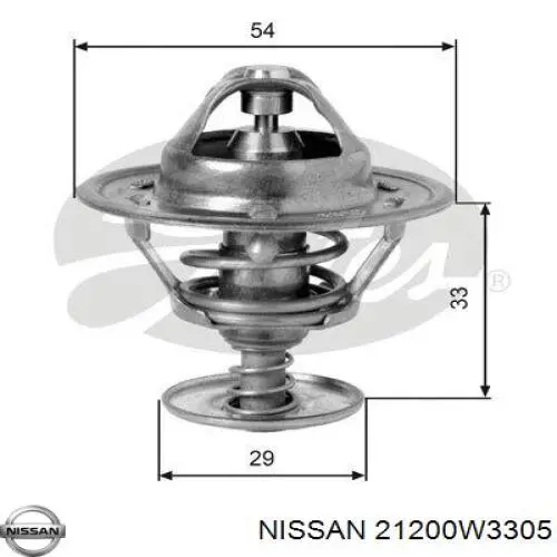 Купить 21200W3305 Nissan/Infiniti Автомобильный термостат