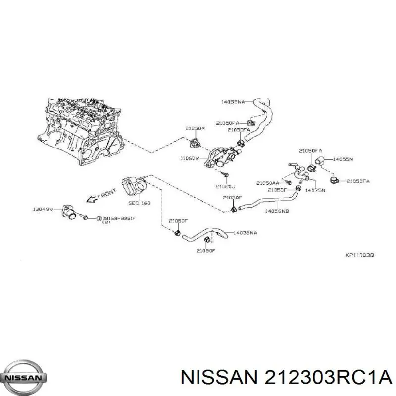 Купить 212303RC1A Nissan/Infiniti Автомобильный термостат