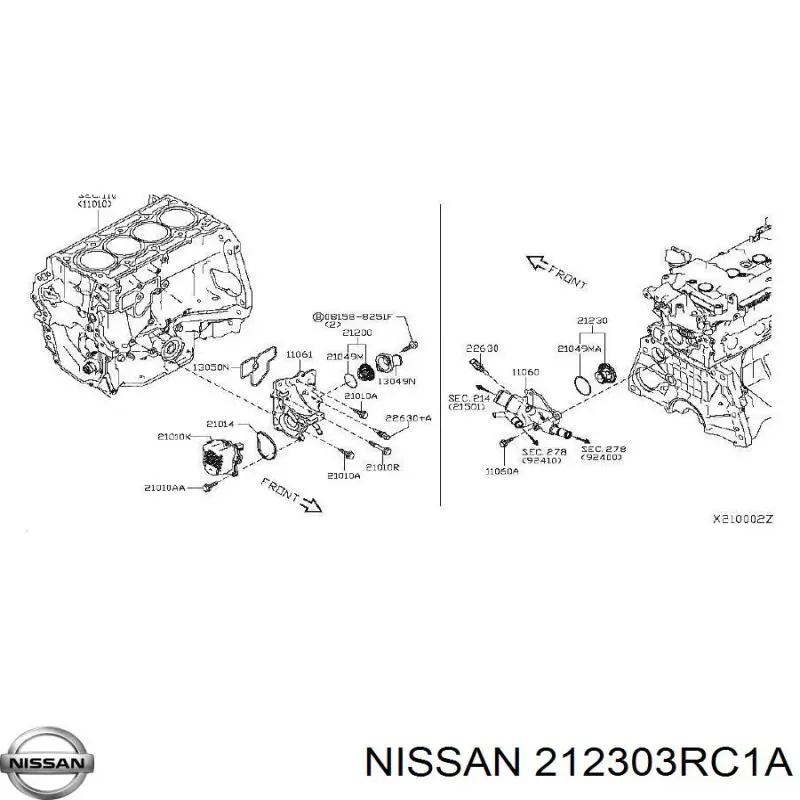 212303RC1A Nissan/Infiniti Авто термостат