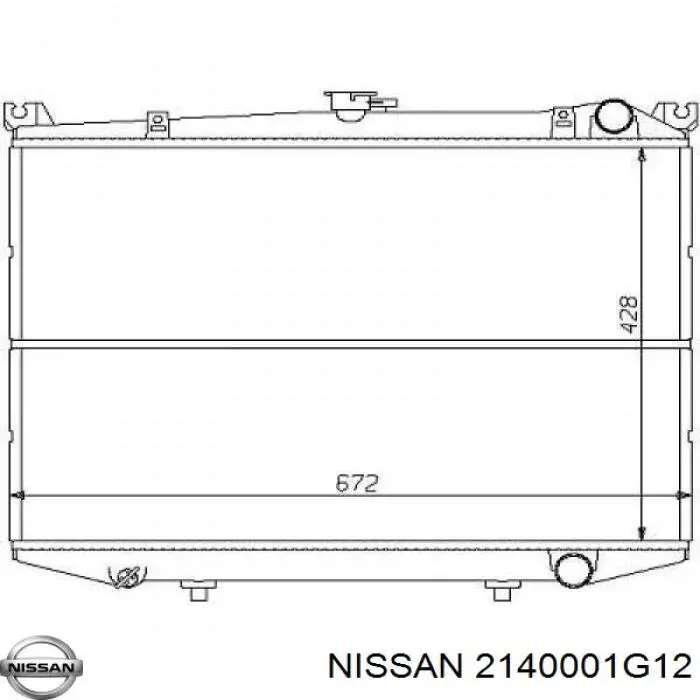 2140001G12 Nissan радиатор