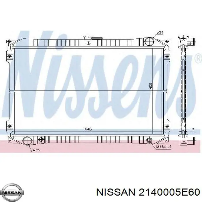 2140005E60 Nissan/Infiniti Радиатор основной