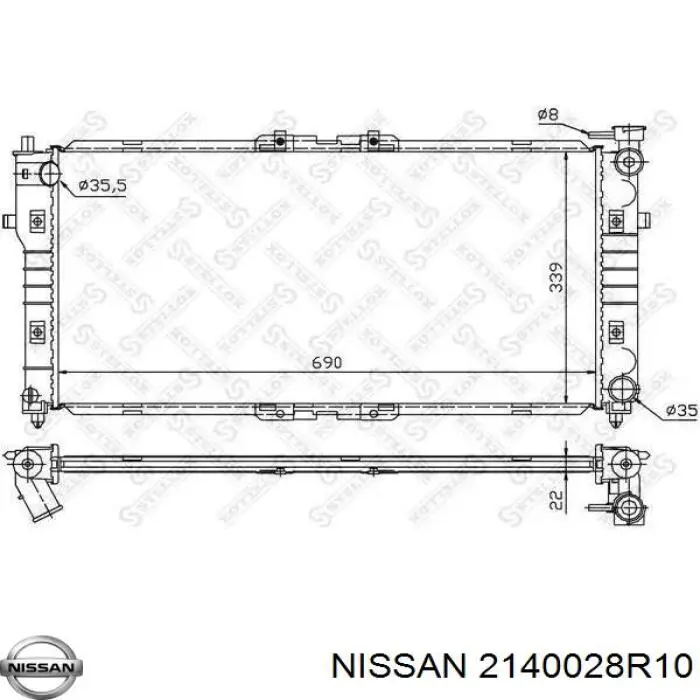 Радиатор 2140028R10 Nissan