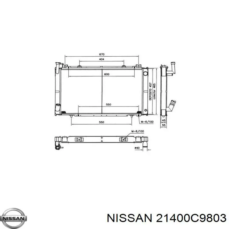21400C9803 Nissan/Infiniti Радиатор основной
