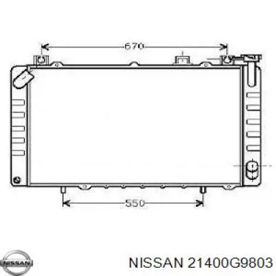 Радиатор 21400G9803 Nissan/Infiniti