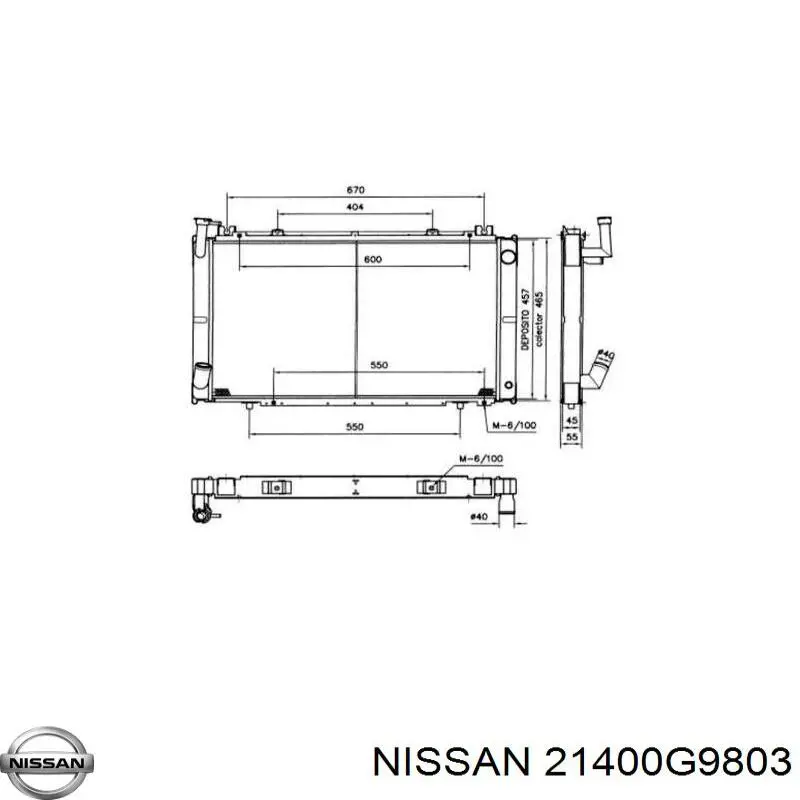 21400G9803 Nissan/Infiniti Радиатор основной