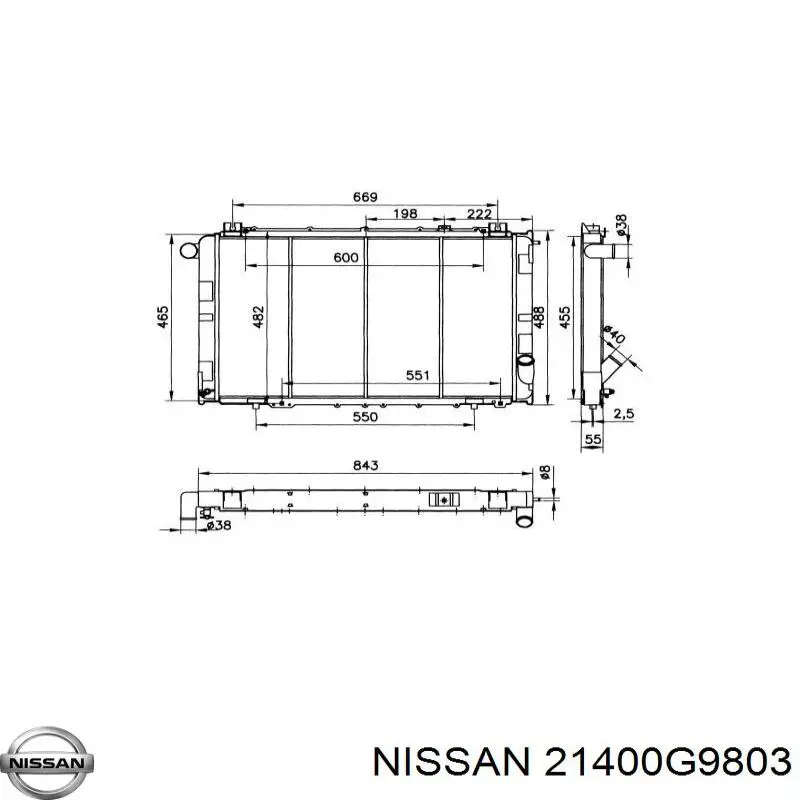 Радиатор охлаждения двигателя Nissan/Infiniti 21400G9803 цена, от 160.04 USD