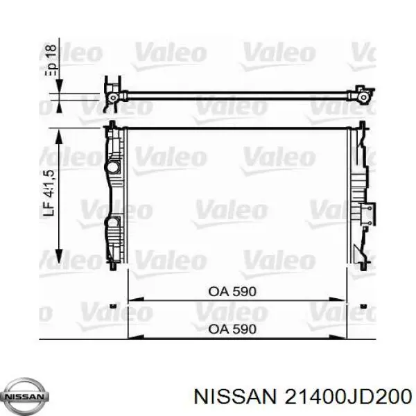 Купить 21400JD200 Nissan/Infiniti Радиатор водяной