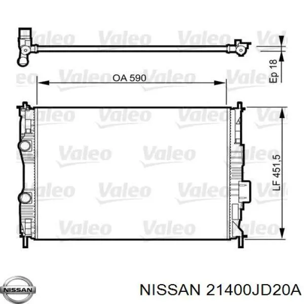 Радиатор 21400JD20D Nissan/Infiniti
