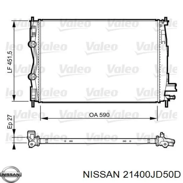 Радиатор 21400JD50D Nissan