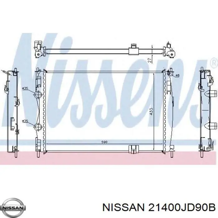 Радиатор 21400JD90B Nissan