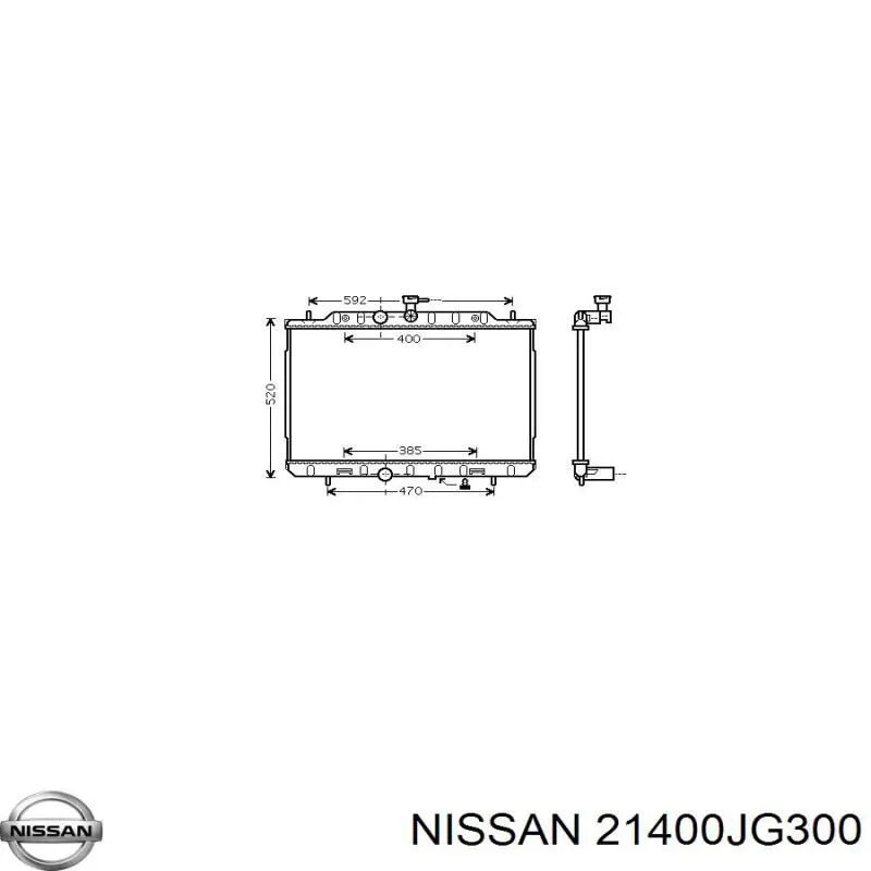 Купить 21400JG300 Nissan/Infiniti Радиатор водяной
