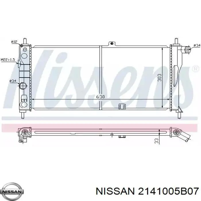 Радиатор охлаждения двигателя Nissan/Infiniti 2141005B07 цена, от 875.86 USD
