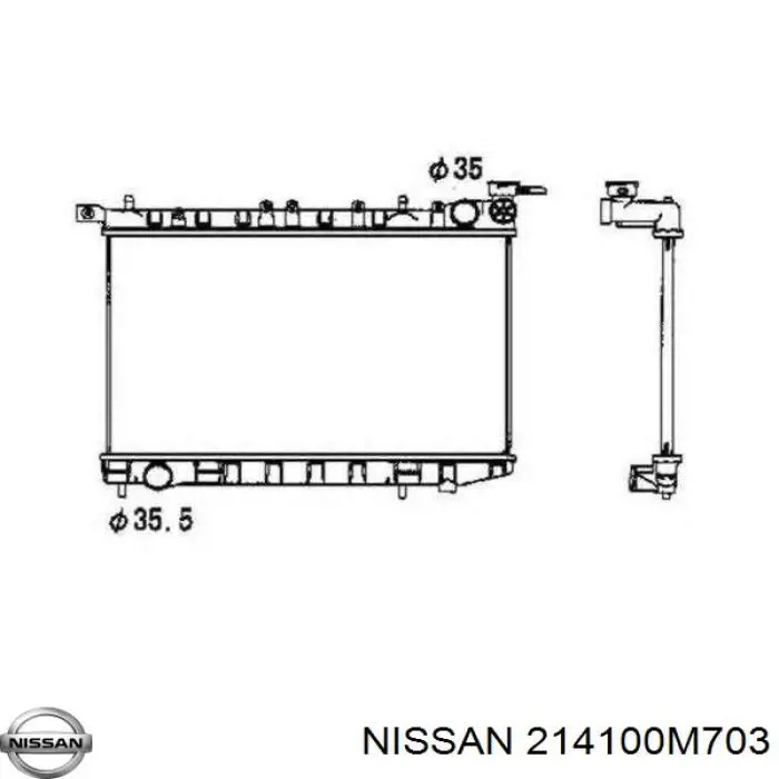 Радиатор 214100M703 Nissan