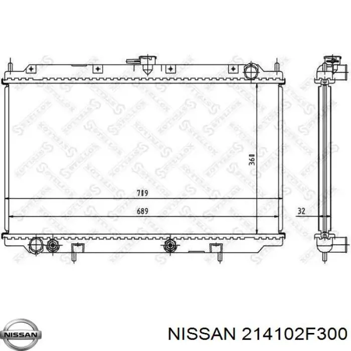 Радиатор 214102F300 Nissan