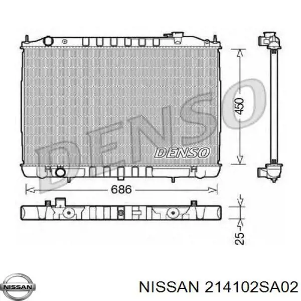 Радиатор 214102SA02 Nissan