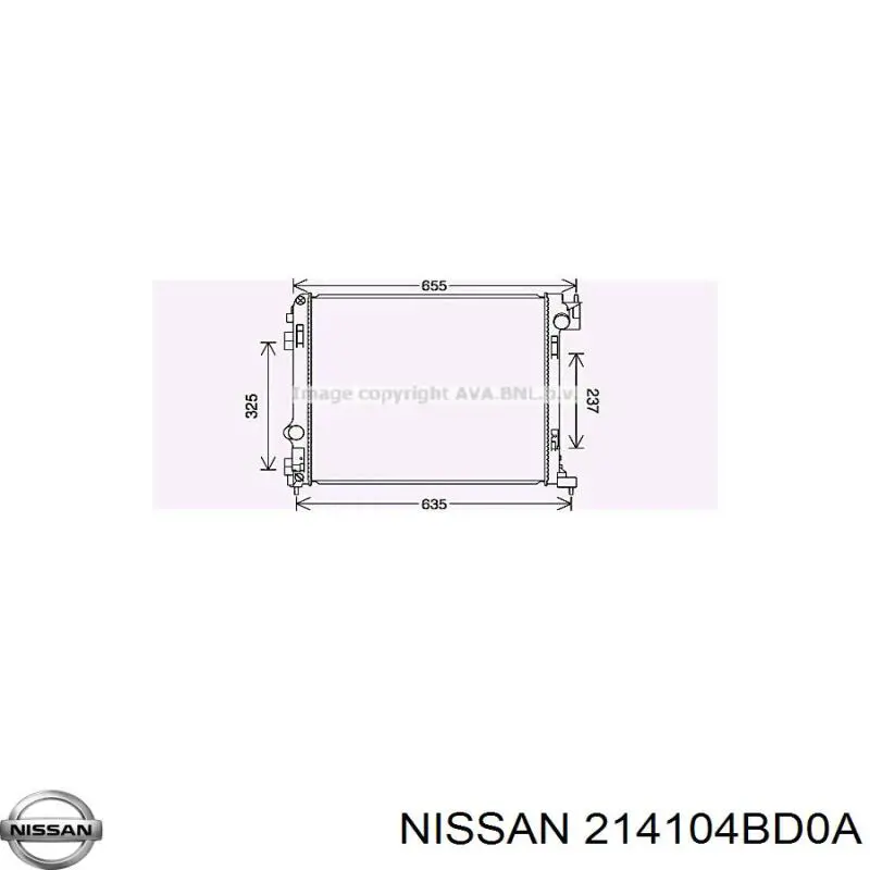 Радиатор охлаждения двигателя Renault (RVI) 214104BD0A цена, от 119.89 USD