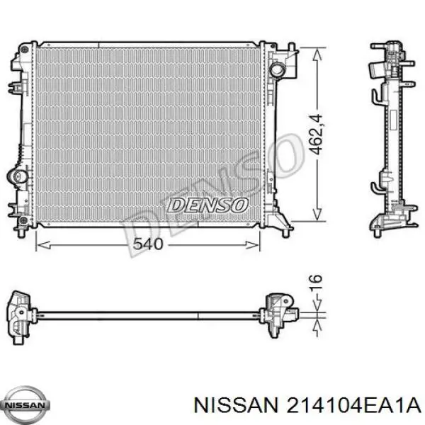 Радиатор 214104EA1A Nissan