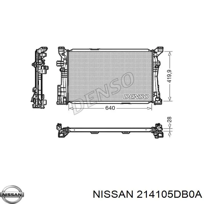 Радиатор охлаждения двигателя Nissan/Infiniti 214105DB0A цена, от 84.07 USD