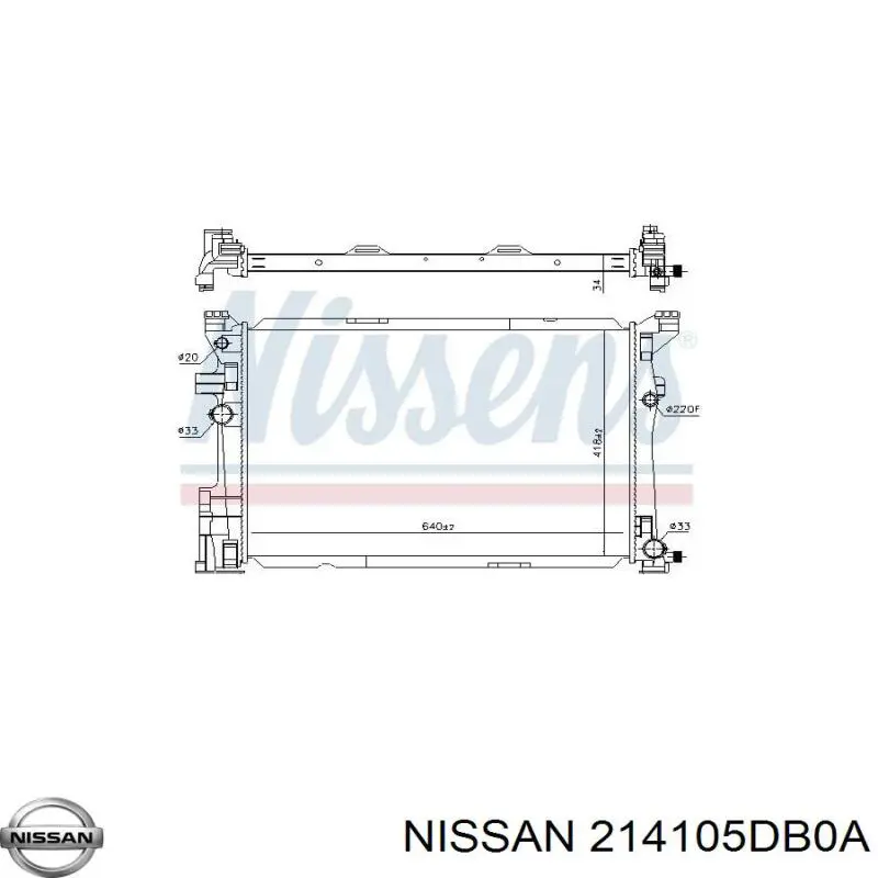 Купить 214105DB0A Nissan/Infiniti Радиатор водяной