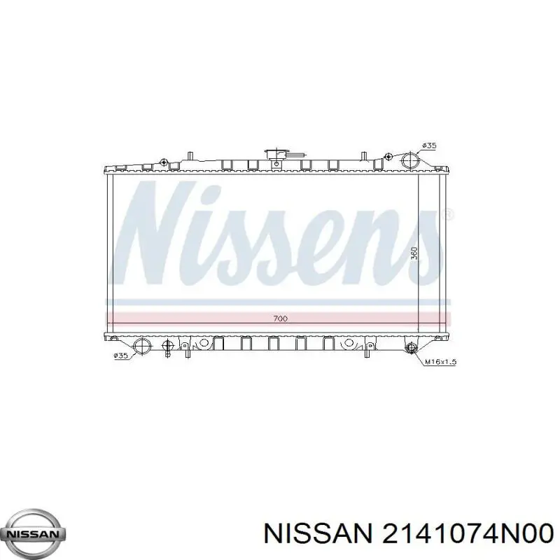 Радиатор 2141074N00 Nissan/Infiniti