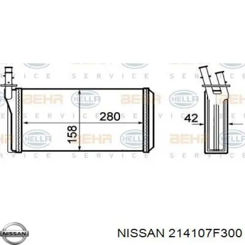 214107F300 Nissan радиатор