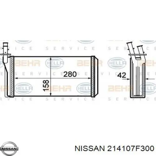 Радиатор 214107F300 Nissan