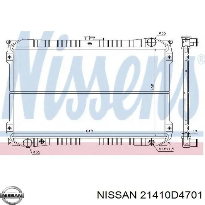 Радиатор 21410D4701 Nissan