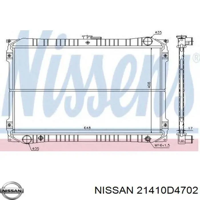 Радиатор 21410D4702 Nissan