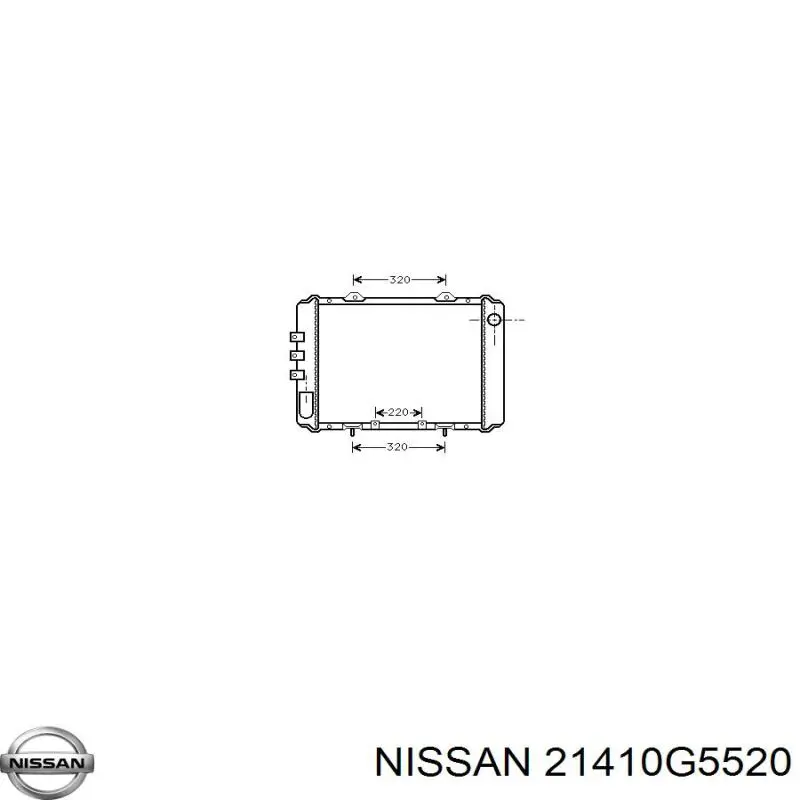 Радиатор 21410G5520 Nissan