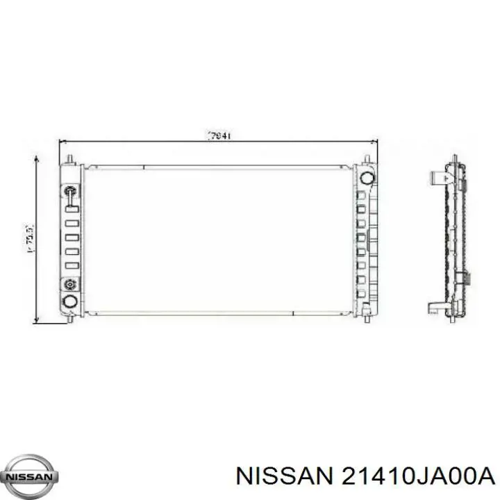 Радиатор 21410JA00A Nissan/Infiniti