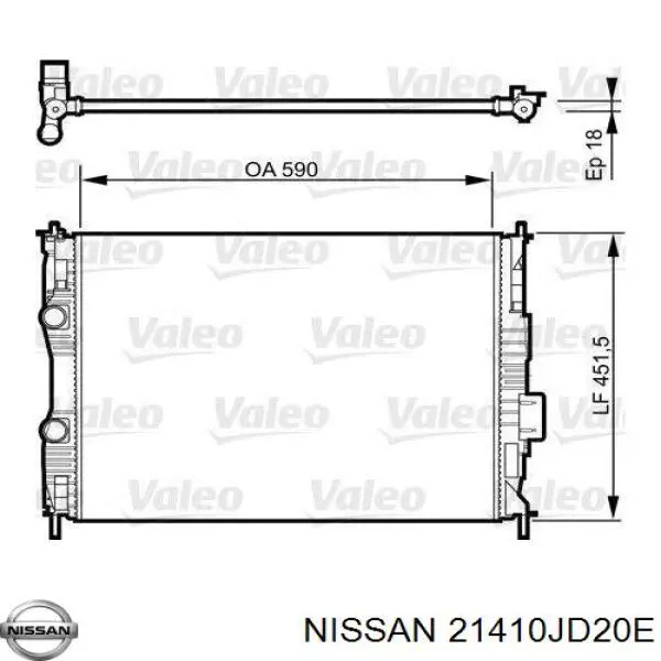 Радиатор 21410JD20E Nissan