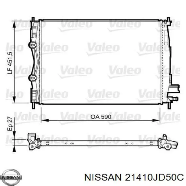 Радиатор 21410JD50C Nissan