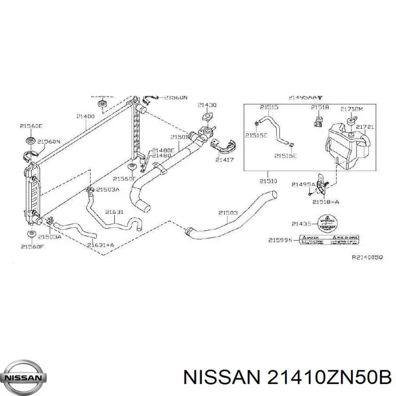 Радиатор охлаждения двигателя Nissan/Infiniti 21410ZN50B цена, от 115.59 USD