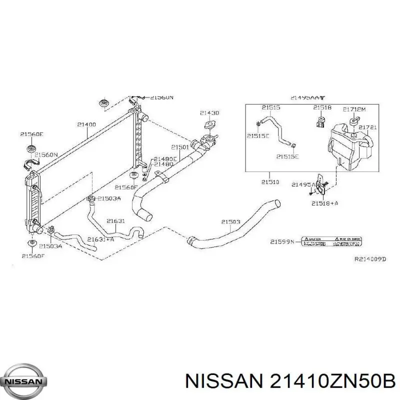 Радиатор 21410ZN50B Nissan/Infiniti