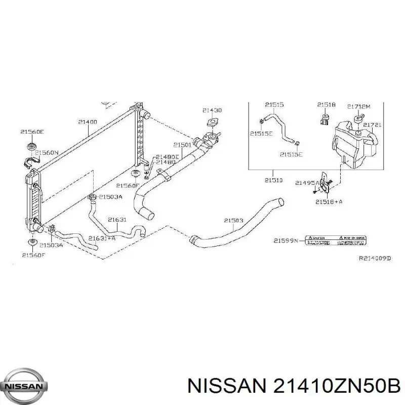 21410ZN50B Nissan/Infiniti Радиатор основной