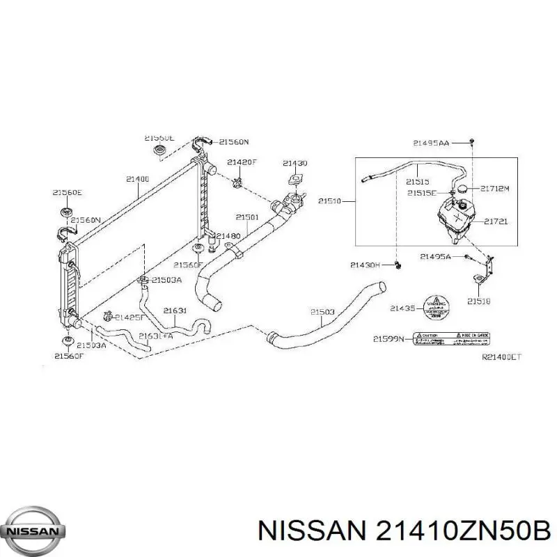 Купить 21410ZN50B Nissan/Infiniti Радиатор водяной