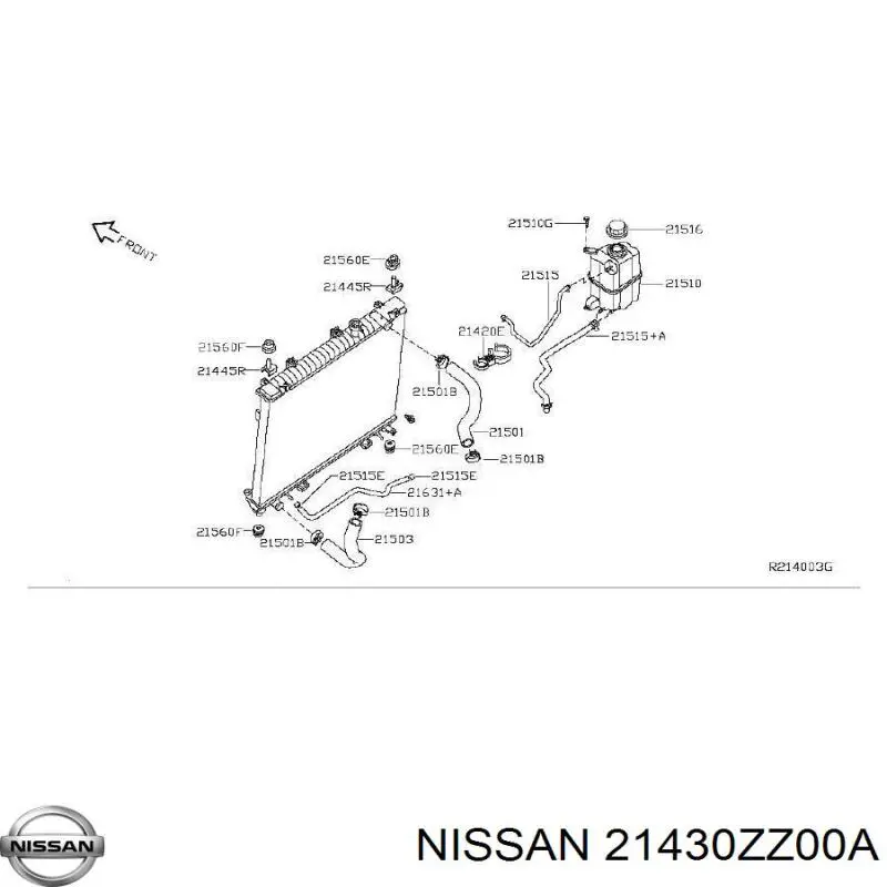 Крышка (пробка) расширительного бачка Nissan 21430ZZ00A