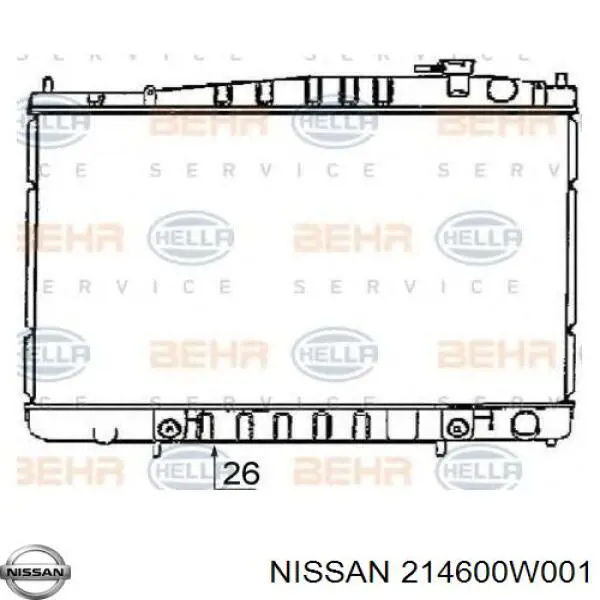 Купить 214600W001 Nissan/Infiniti Радиатор водяной