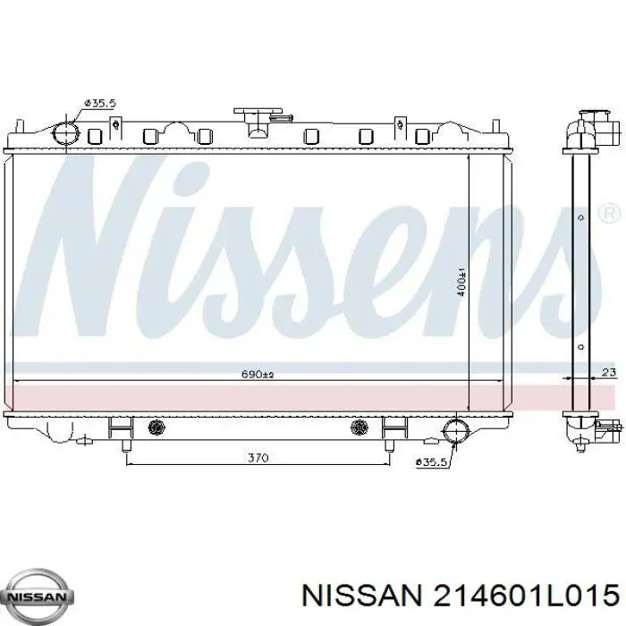 214601L015 Nissan радиатор