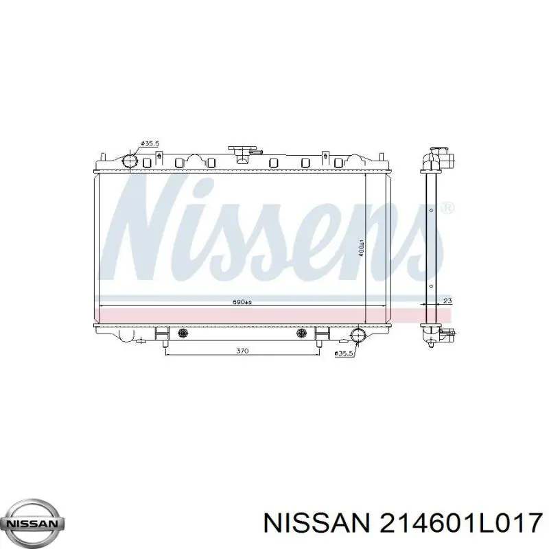 214601L017 Nissan радиатор