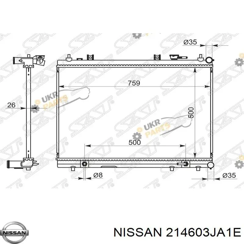 Радиатор охлаждения двигателя Nissan/Infiniti 214603JA1E цена, от 181.50 USD