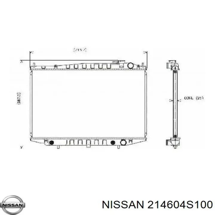 Купить 214604S100 Nissan/Infiniti Радиатор водяной