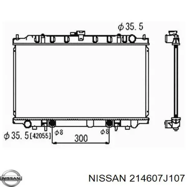 Радиатор 214607J107 Nissan