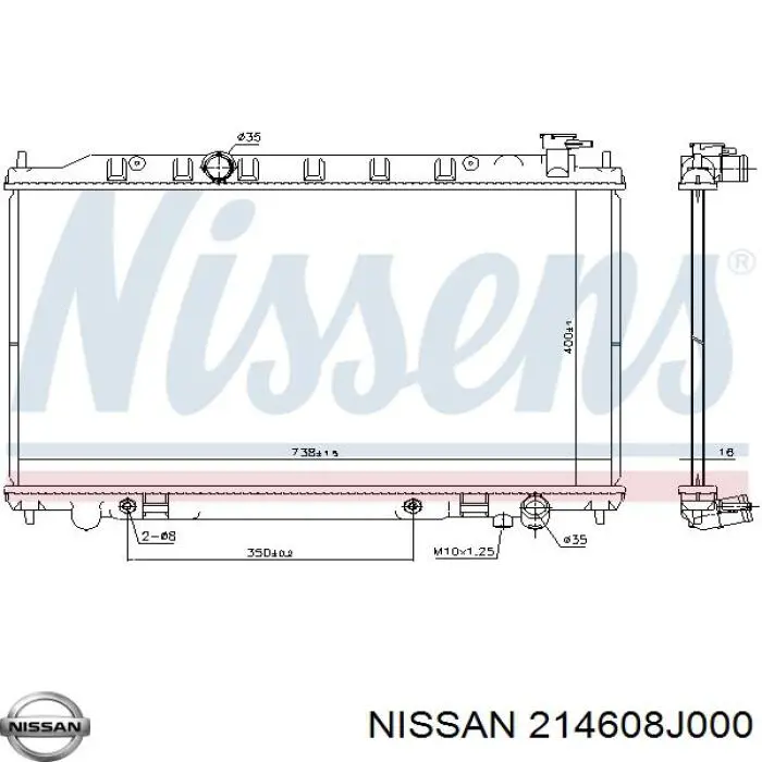 214608J000 Nissan/Infiniti Радиатор основной