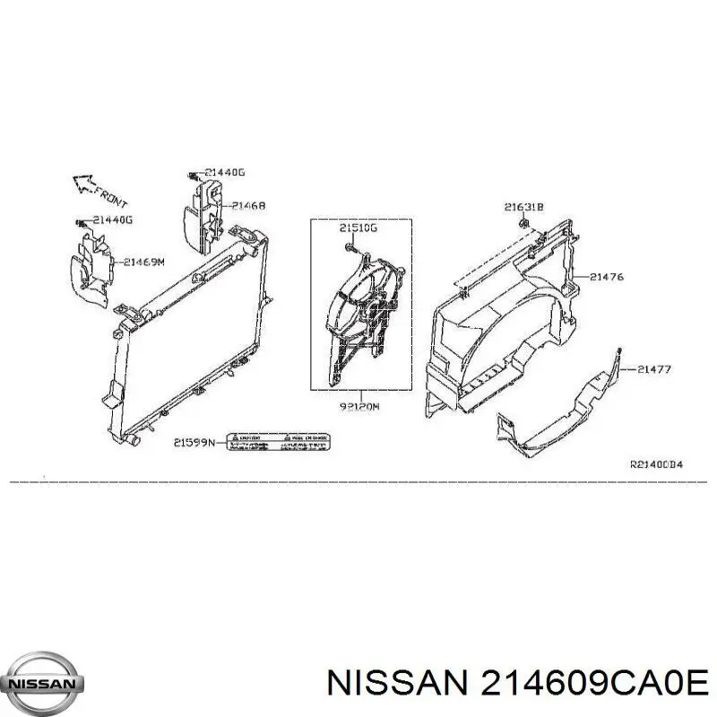 Радиатор 214609CA0E Nissan/Infiniti