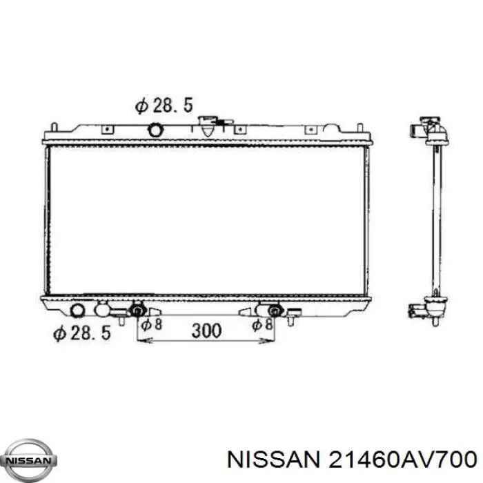 21460AV700 Nissan радиатор